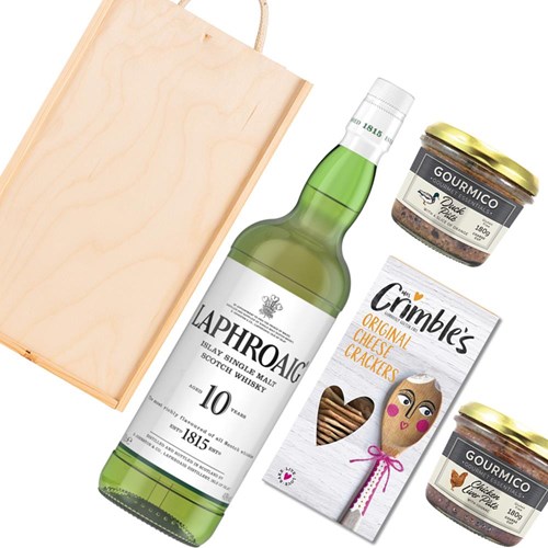 Laphroaig 10 Year Old Single Malt Whisky And Pate Gift Box